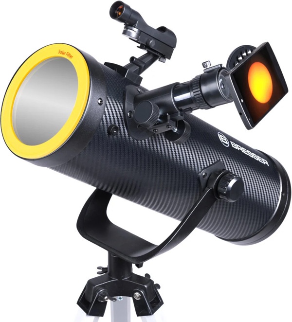 Bresser-Solarix-114-500-нютонов-рефлекторен-телескоп-със-слънчев-филтър-1.jpg Нютонов рефлекторен телескоп със слънчев филтър Bresser Solarix 114/500